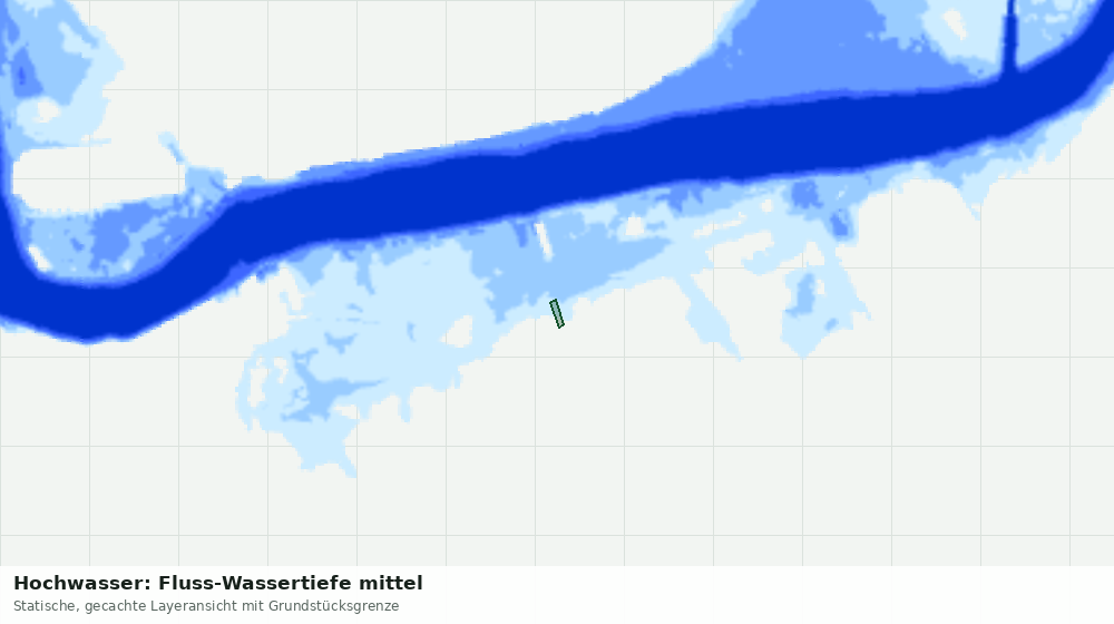 Statische Kartenansicht: Hochwasser: Fluss-Wassertiefe mittel