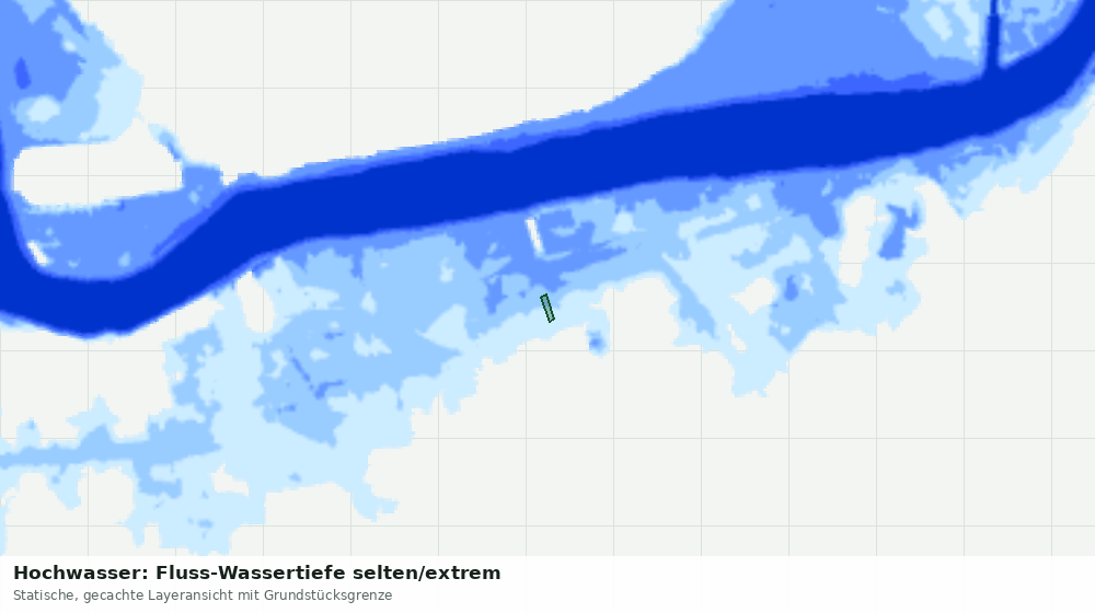 Statische Kartenansicht: Hochwasser: Fluss-Wassertiefe selten/extrem