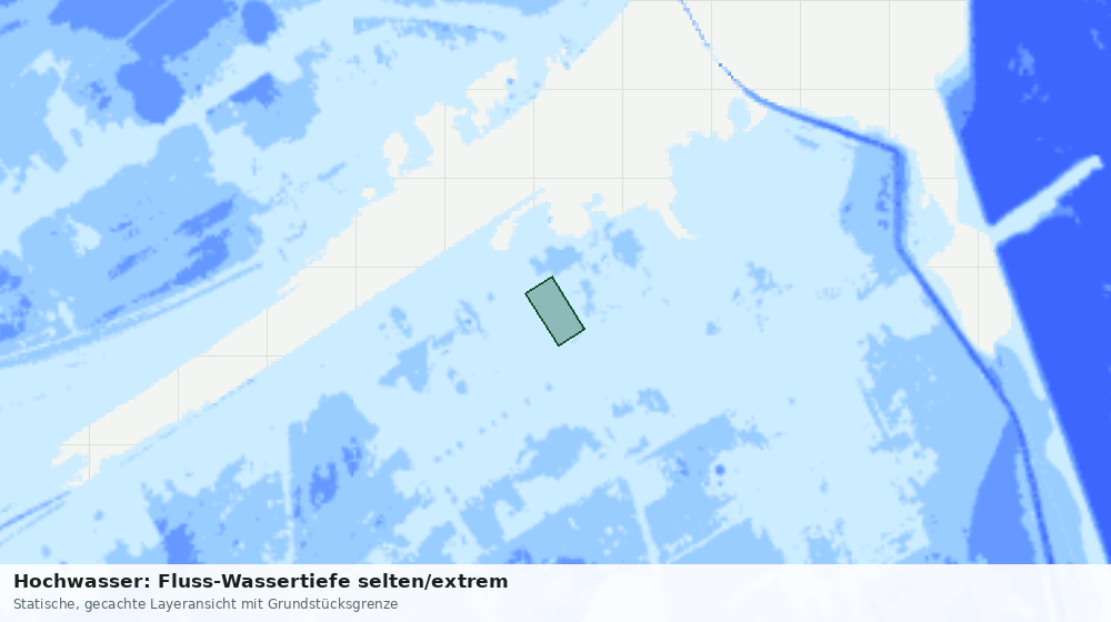 Statische Kartenansicht: Hochwasser: Fluss-Wassertiefe selten/extrem