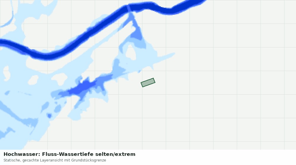 Statische Kartenansicht: Hochwasser: Fluss-Wassertiefe selten/extrem