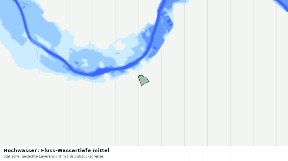 Statische Kartenansicht: Hochwasser: Fluss-Wassertiefe mittel