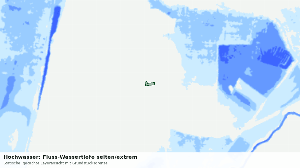 Statische Kartenansicht: Hochwasser: Fluss-Wassertiefe selten/extrem