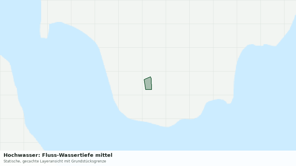 Statische Kartenansicht: Hochwasser: Fluss-Wassertiefe mittel