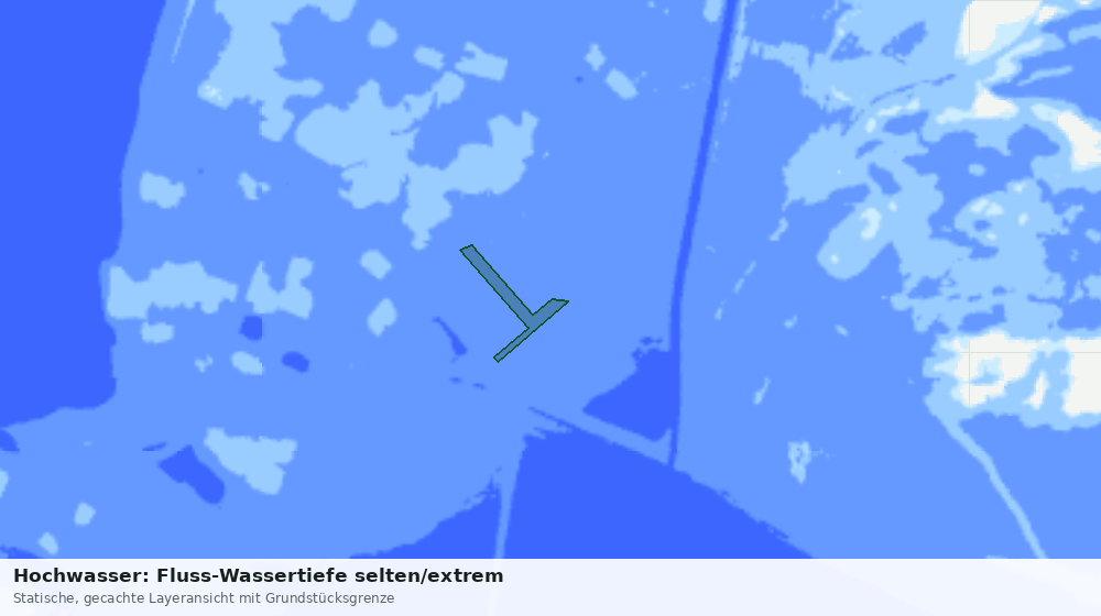 Statische Kartenansicht: Hochwasser: Fluss-Wassertiefe selten/extrem
