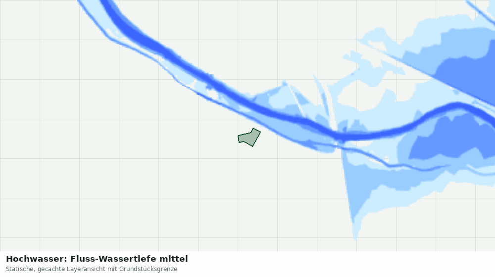 Statische Kartenansicht: Hochwasser: Fluss-Wassertiefe mittel