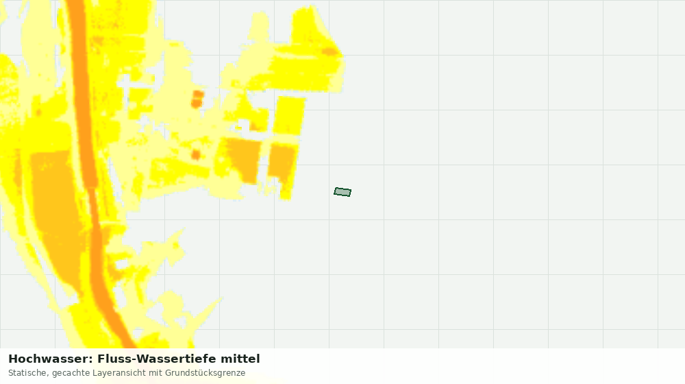 Statische Kartenansicht: Hochwasser: Fluss-Wassertiefe mittel