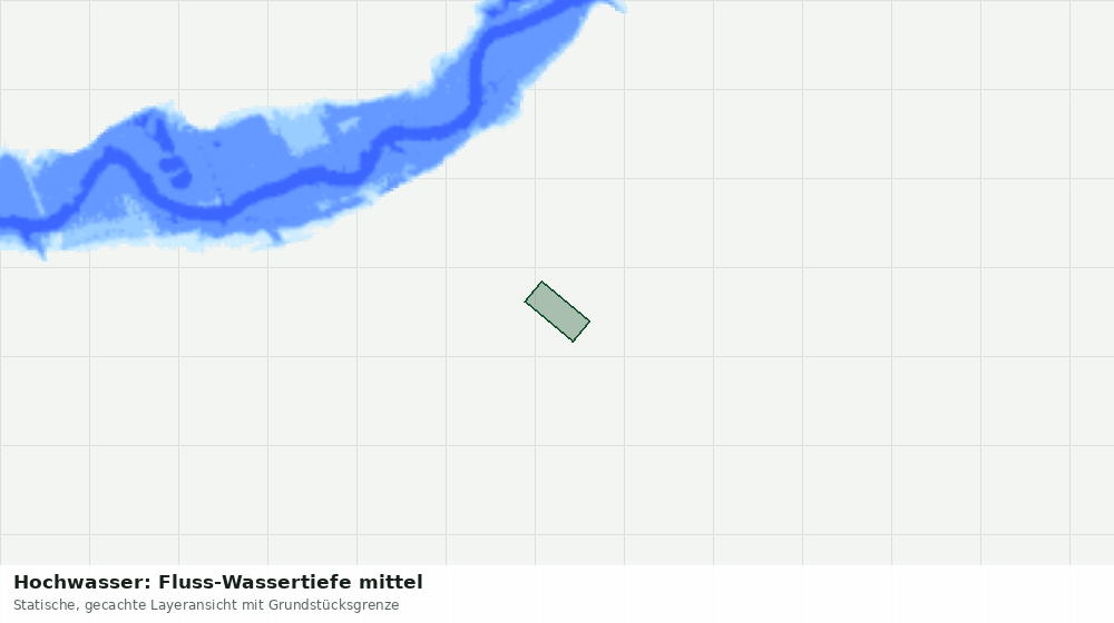Statische Kartenansicht: Hochwasser: Fluss-Wassertiefe mittel