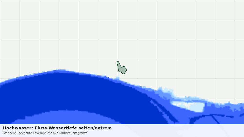 Statische Kartenansicht: Hochwasser: Fluss-Wassertiefe selten/extrem