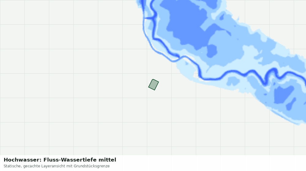 Statische Kartenansicht: Hochwasser: Fluss-Wassertiefe mittel