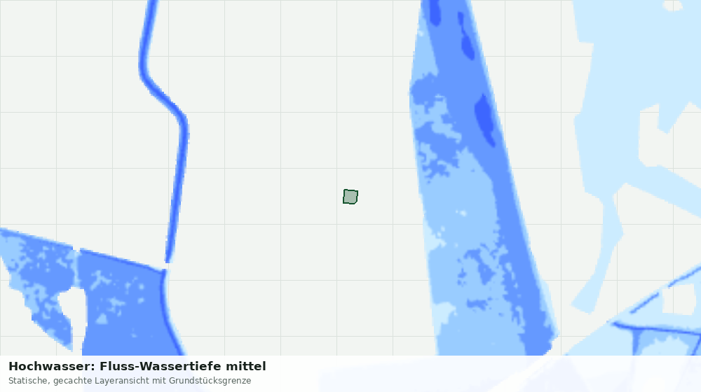 Statische Kartenansicht: Hochwasser: Fluss-Wassertiefe mittel