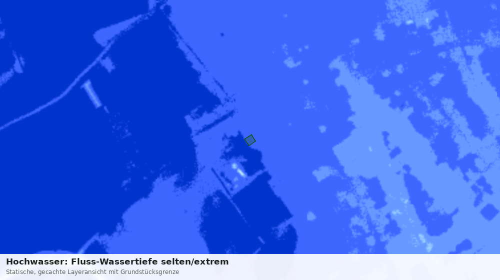 Statische Kartenansicht: Hochwasser: Fluss-Wassertiefe selten/extrem