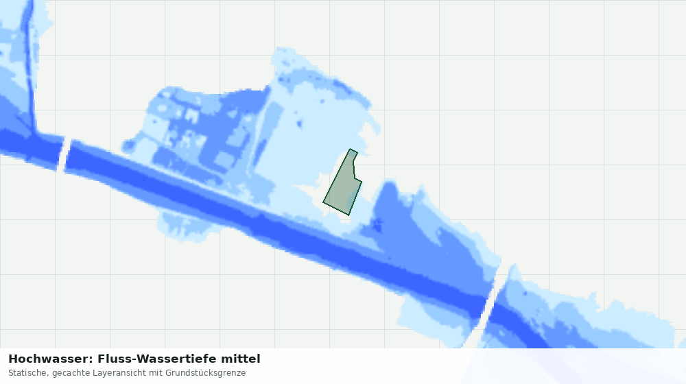Statische Kartenansicht: Hochwasser: Fluss-Wassertiefe mittel