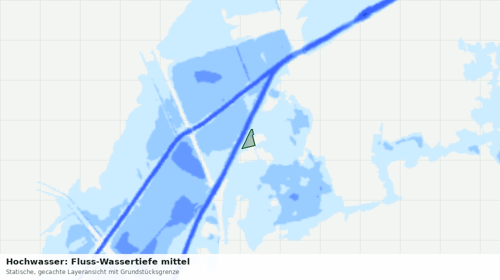 Statische Kartenansicht: Hochwasser: Fluss-Wassertiefe mittel