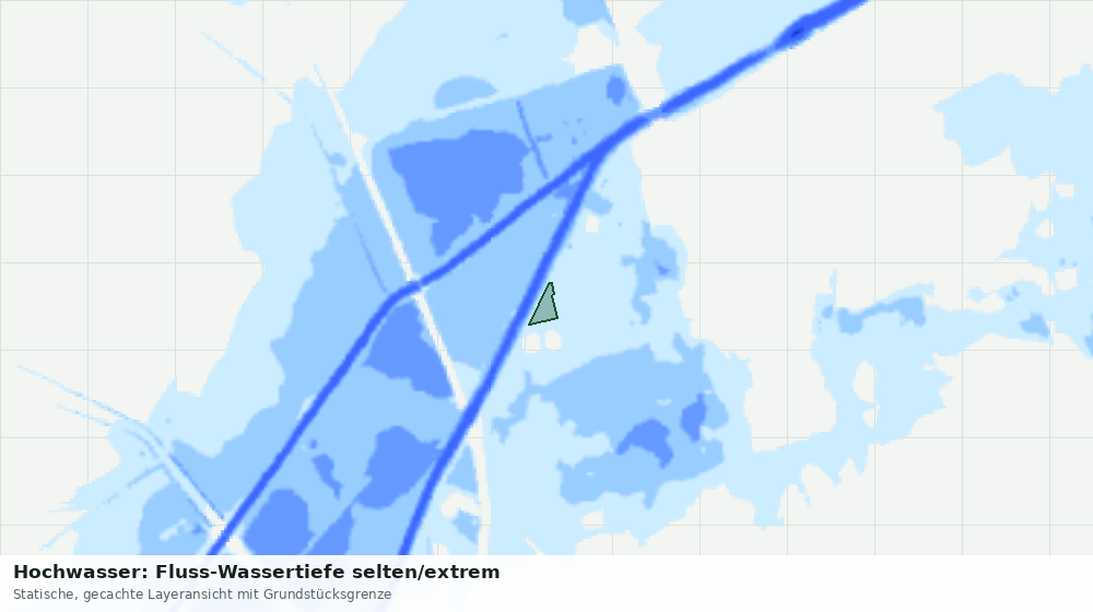 Statische Kartenansicht: Hochwasser: Fluss-Wassertiefe selten/extrem