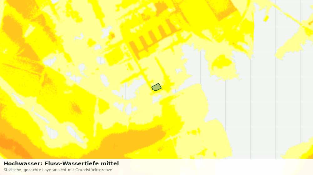 Statische Kartenansicht: Hochwasser: Fluss-Wassertiefe mittel
