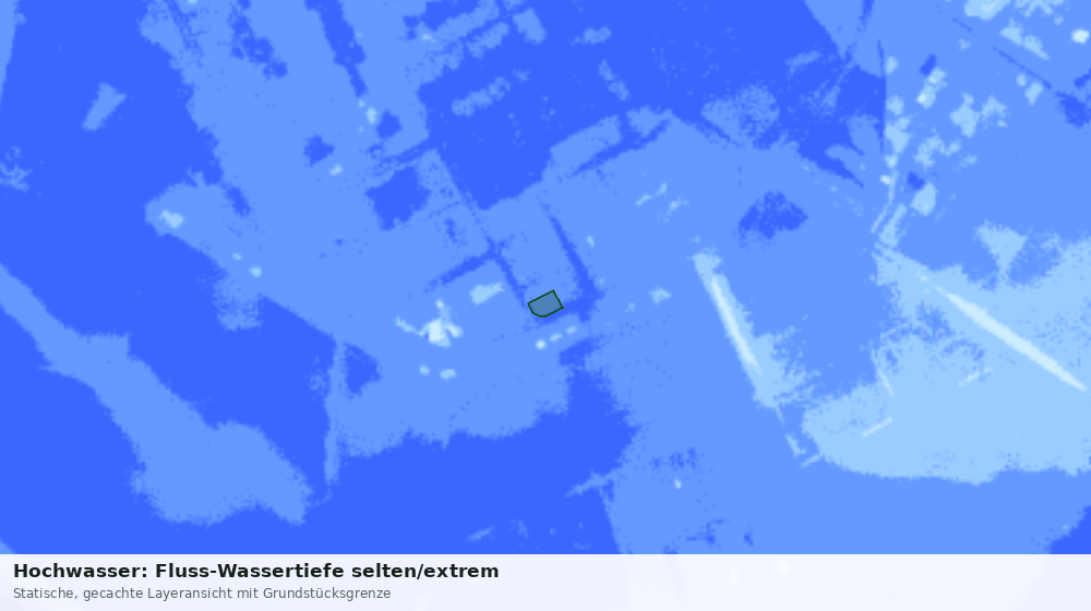 Statische Kartenansicht: Hochwasser: Fluss-Wassertiefe selten/extrem