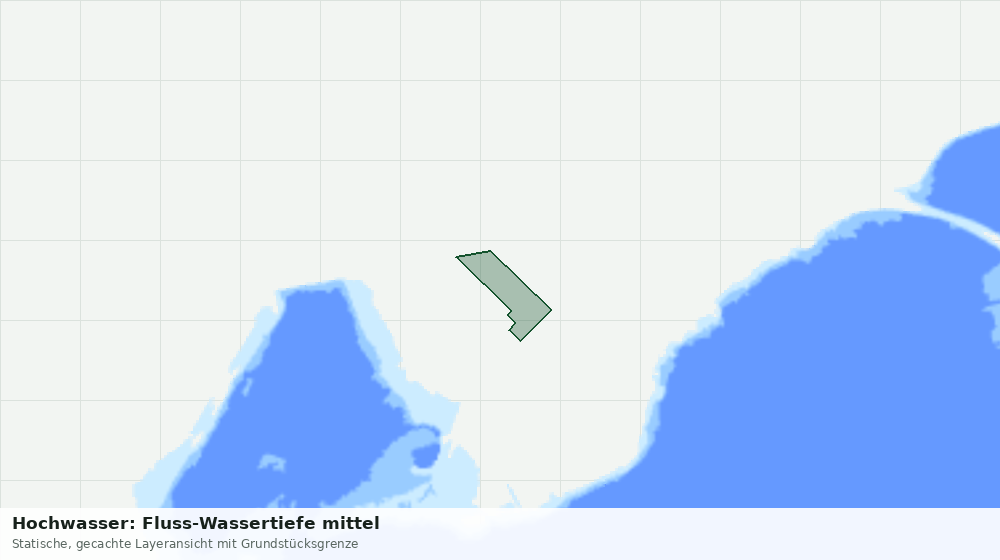 Statische Kartenansicht: Hochwasser: Fluss-Wassertiefe mittel