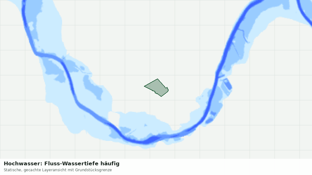 Statische Kartenansicht: Hochwasser: Fluss-Wassertiefe häufig