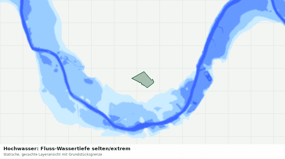 Statische Kartenansicht: Hochwasser: Fluss-Wassertiefe selten/extrem