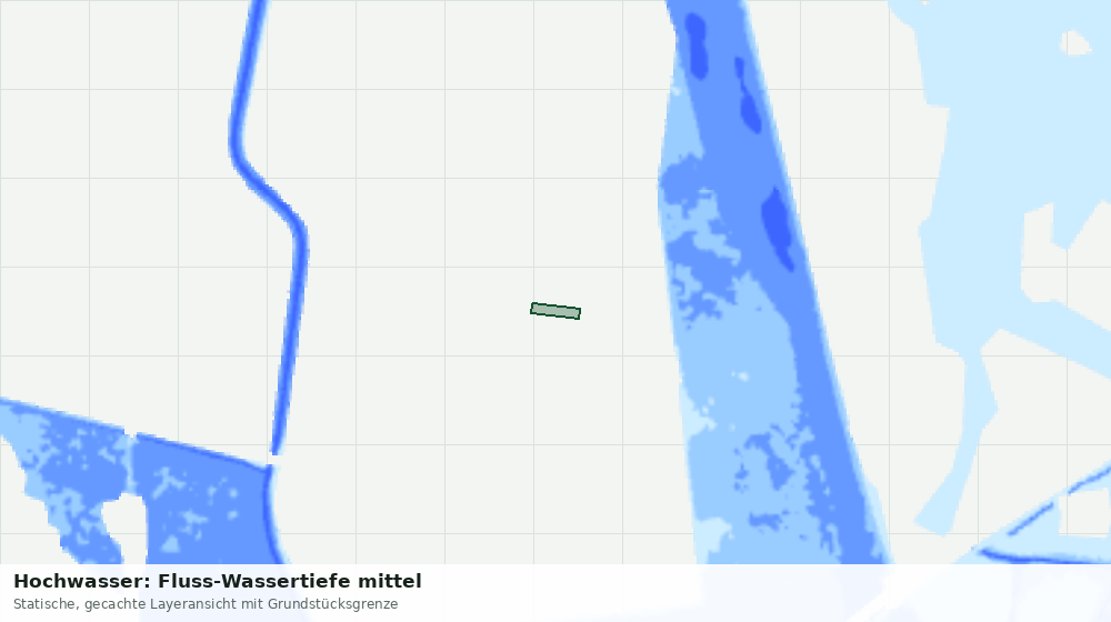 Statische Kartenansicht: Hochwasser: Fluss-Wassertiefe mittel