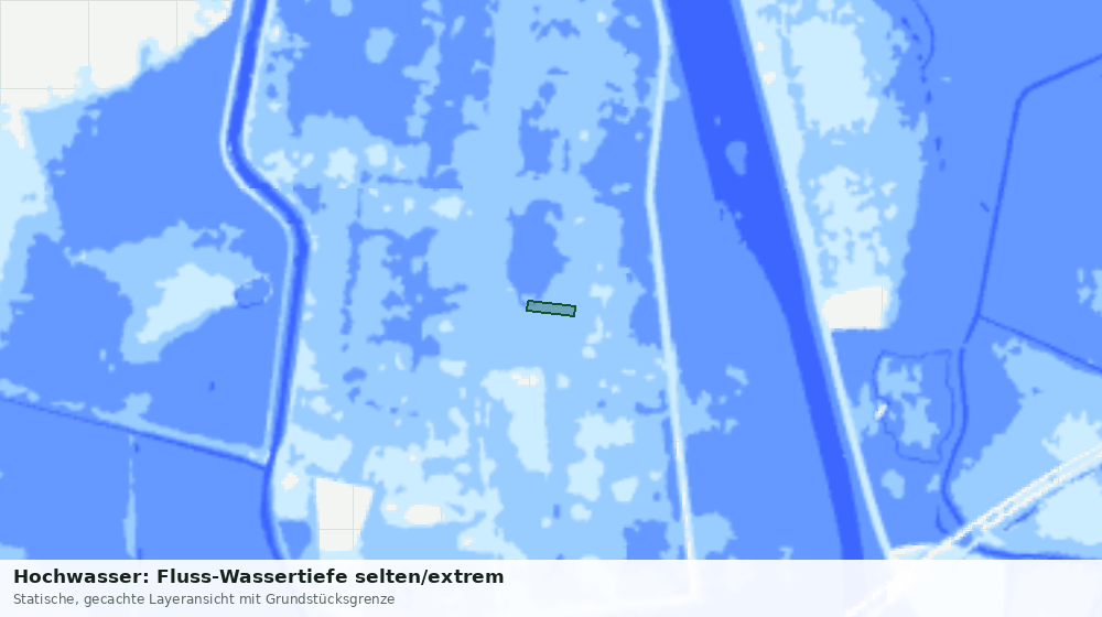 Statische Kartenansicht: Hochwasser: Fluss-Wassertiefe selten/extrem