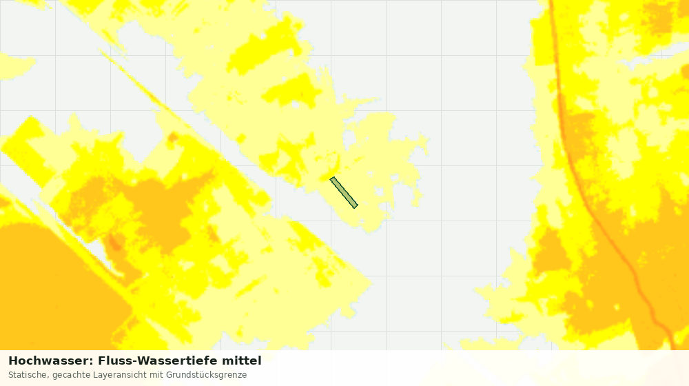 Statische Kartenansicht: Hochwasser: Fluss-Wassertiefe mittel