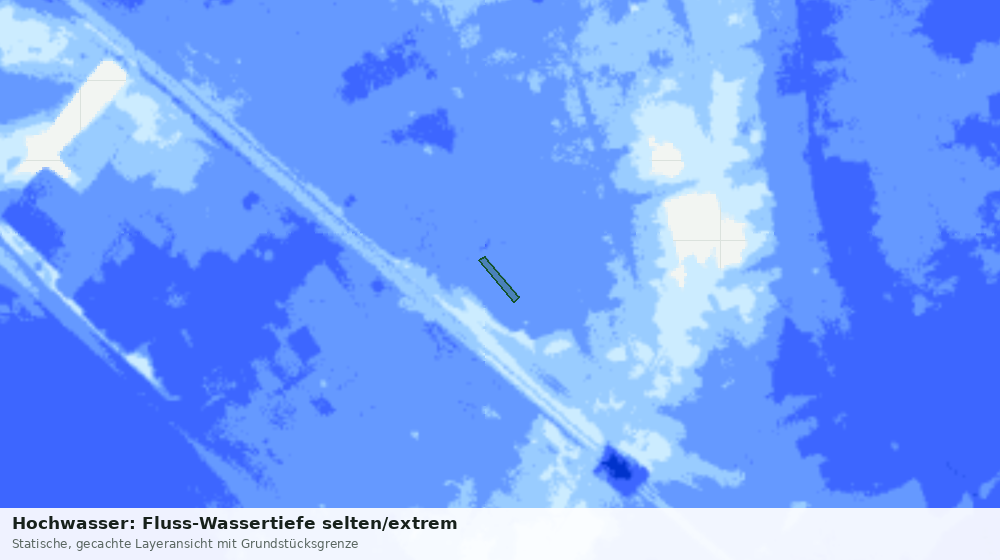 Statische Kartenansicht: Hochwasser: Fluss-Wassertiefe selten/extrem