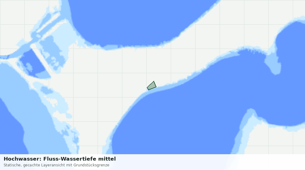 Statische Kartenansicht: Hochwasser: Fluss-Wassertiefe mittel