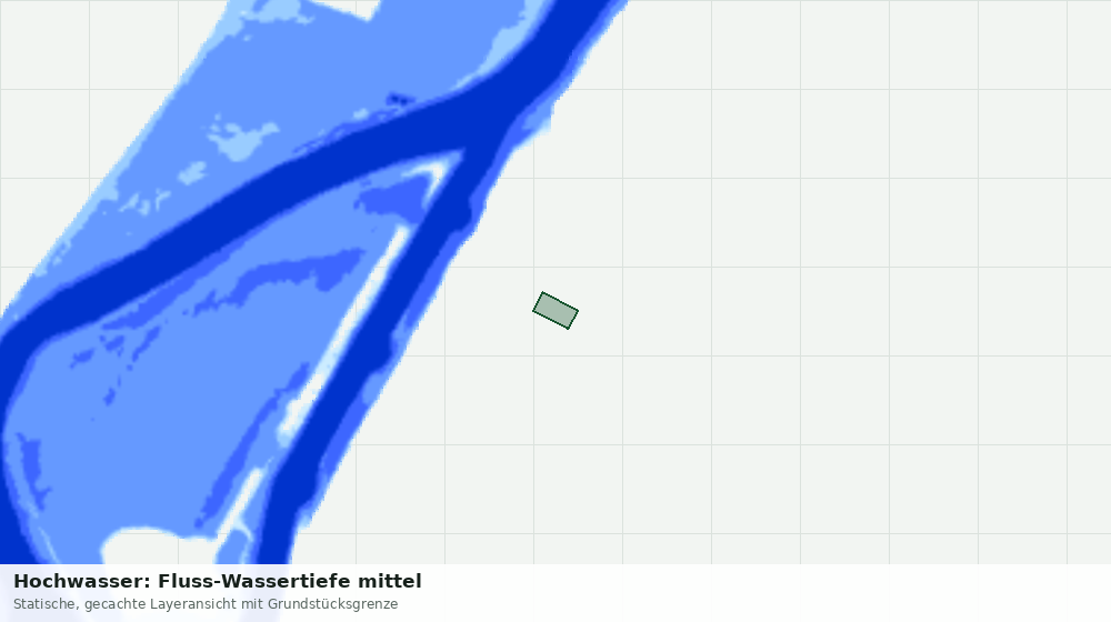 Statische Kartenansicht: Hochwasser: Fluss-Wassertiefe mittel