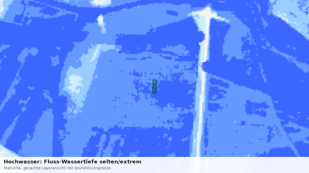 Statische Kartenansicht: Hochwasser: Fluss-Wassertiefe selten/extrem
