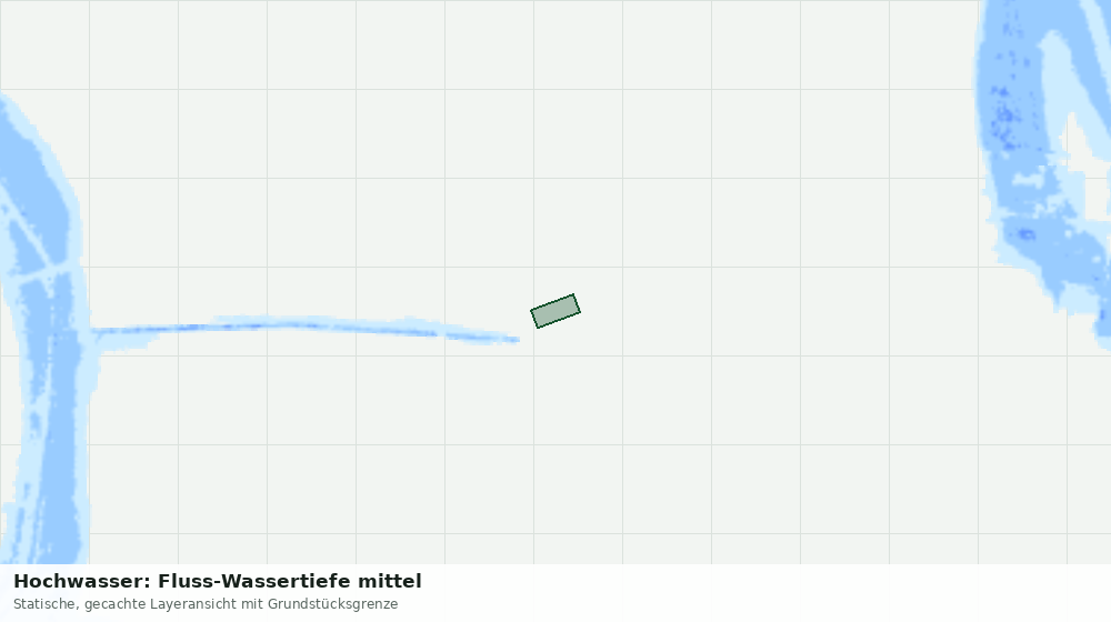 Statische Kartenansicht: Hochwasser: Fluss-Wassertiefe mittel