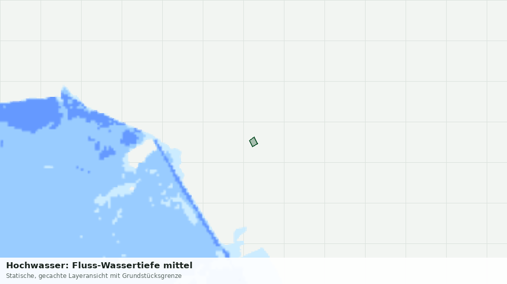 Statische Kartenansicht: Hochwasser: Fluss-Wassertiefe mittel