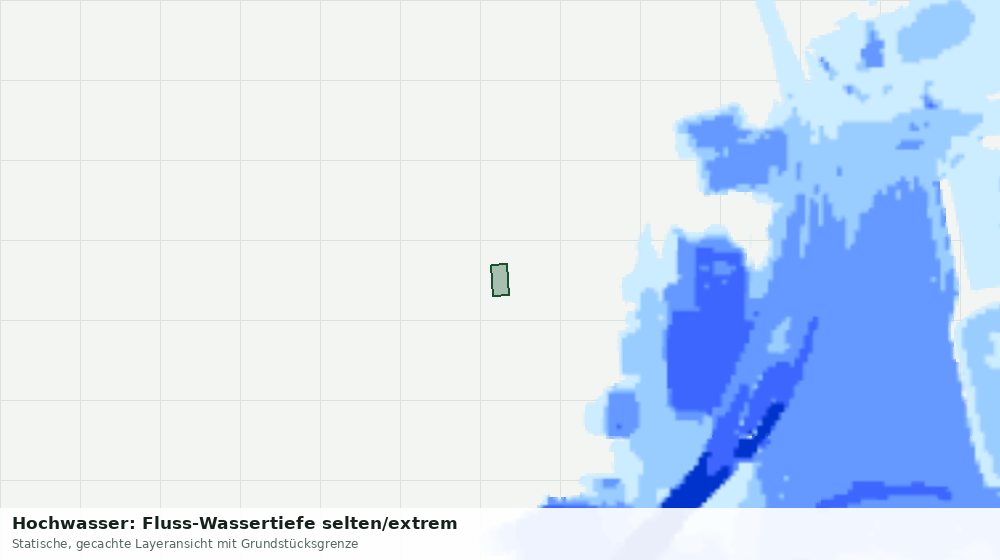 Statische Kartenansicht: Hochwasser: Fluss-Wassertiefe selten/extrem
