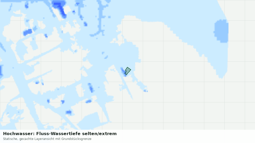 Statische Kartenansicht: Hochwasser: Fluss-Wassertiefe selten/extrem