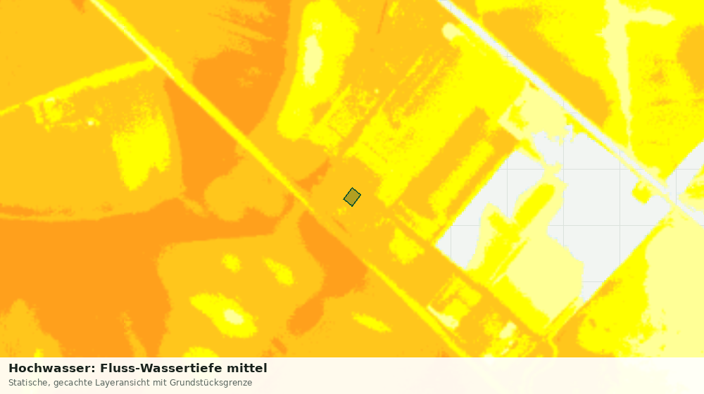 Statische Kartenansicht: Hochwasser: Fluss-Wassertiefe mittel