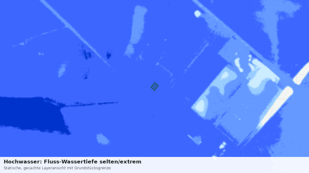 Statische Kartenansicht: Hochwasser: Fluss-Wassertiefe selten/extrem