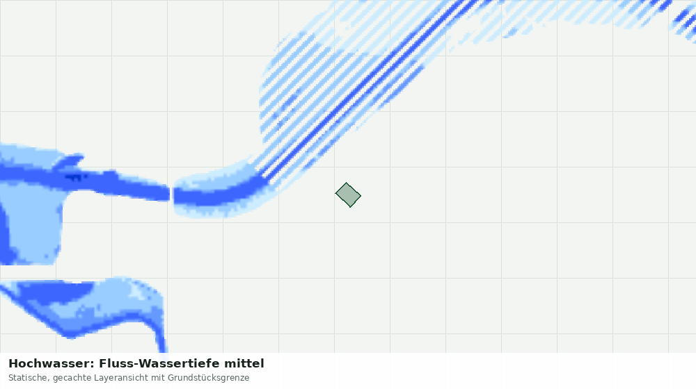 Statische Kartenansicht: Hochwasser: Fluss-Wassertiefe mittel