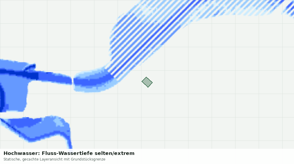 Statische Kartenansicht: Hochwasser: Fluss-Wassertiefe selten/extrem