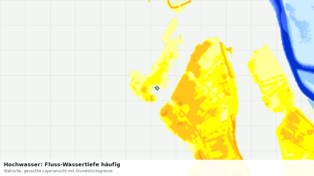 Statische Kartenansicht: Hochwasser: Fluss-Wassertiefe häufig