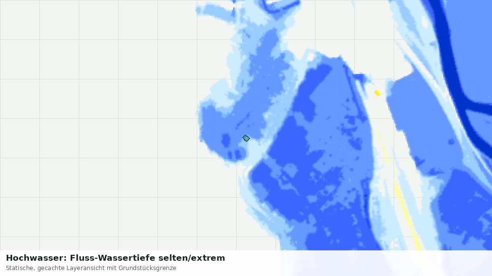 Statische Kartenansicht: Hochwasser: Fluss-Wassertiefe selten/extrem