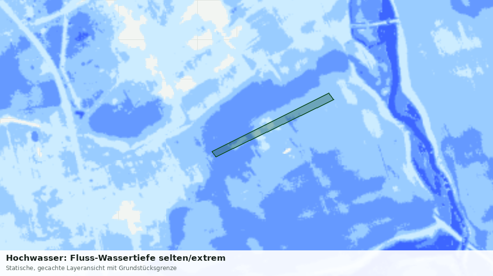 Statische Kartenansicht: Hochwasser: Fluss-Wassertiefe selten/extrem