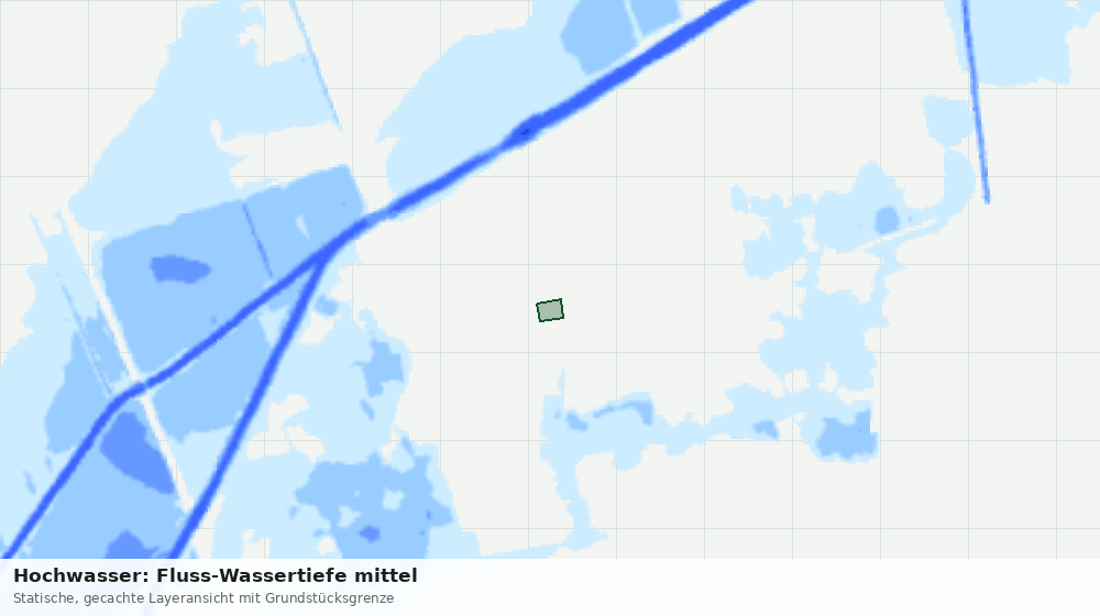 Statische Kartenansicht: Hochwasser: Fluss-Wassertiefe mittel