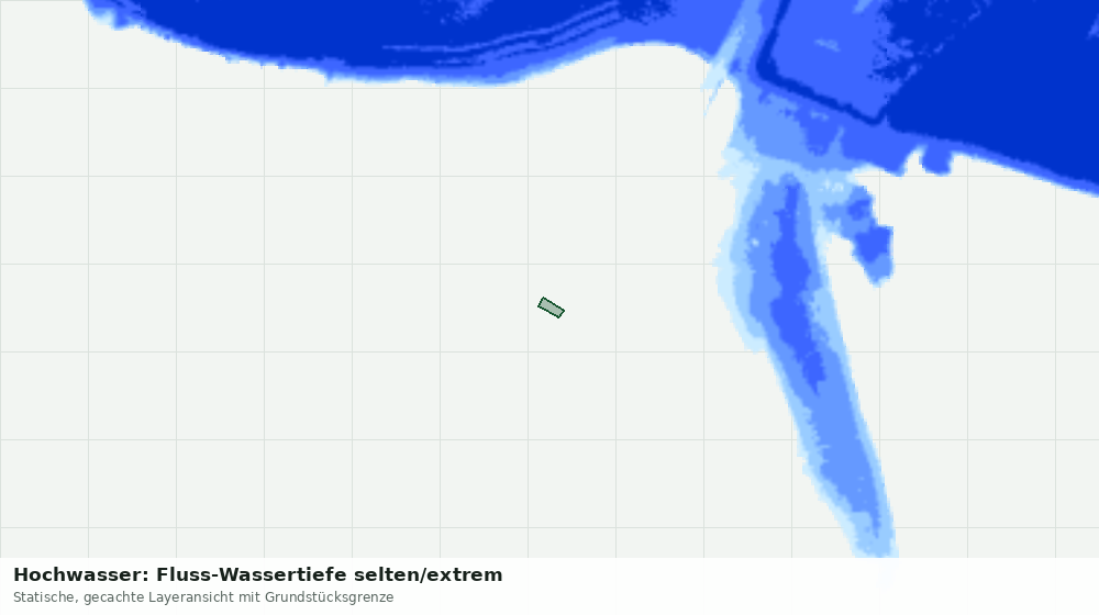 Statische Kartenansicht: Hochwasser: Fluss-Wassertiefe selten/extrem