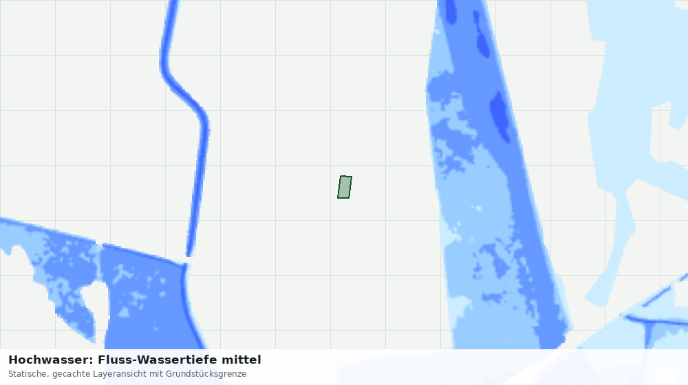 Statische Kartenansicht: Hochwasser: Fluss-Wassertiefe mittel