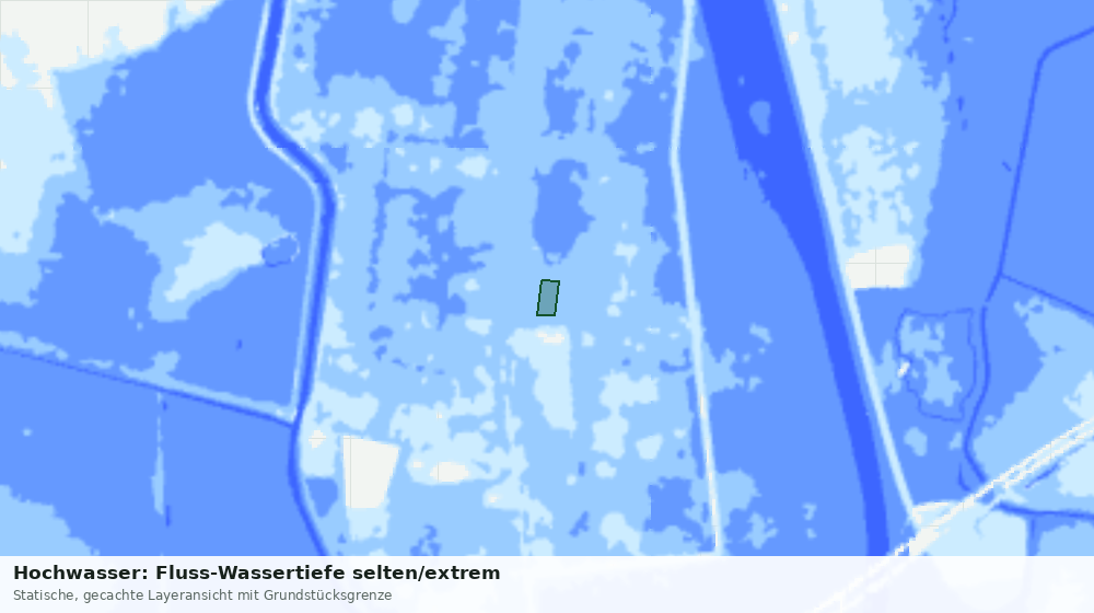 Statische Kartenansicht: Hochwasser: Fluss-Wassertiefe selten/extrem