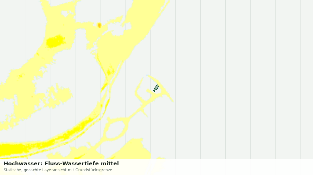 Statische Kartenansicht: Hochwasser: Fluss-Wassertiefe mittel