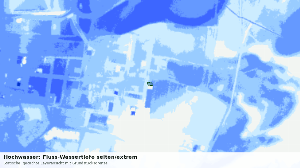 Statische Kartenansicht: Hochwasser: Fluss-Wassertiefe selten/extrem