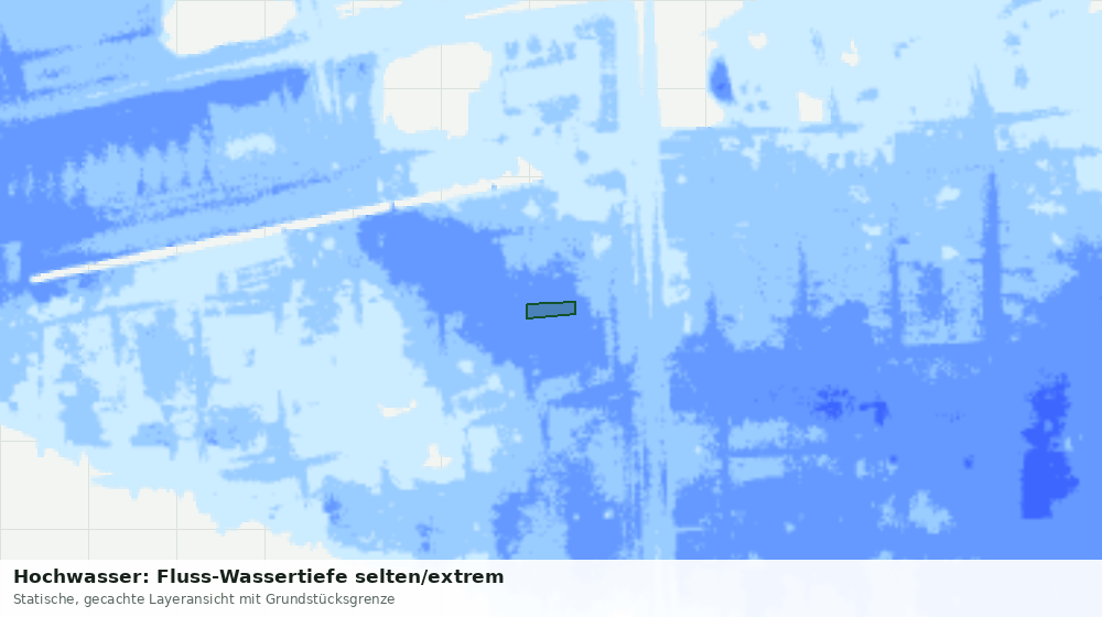 Statische Kartenansicht: Hochwasser: Fluss-Wassertiefe selten/extrem