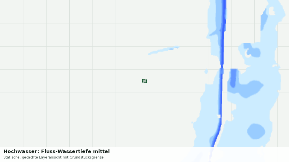 Statische Kartenansicht: Hochwasser: Fluss-Wassertiefe mittel