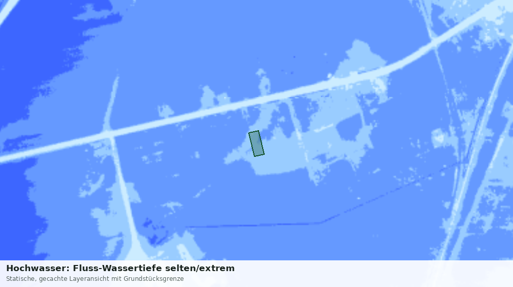 Statische Kartenansicht: Hochwasser: Fluss-Wassertiefe selten/extrem